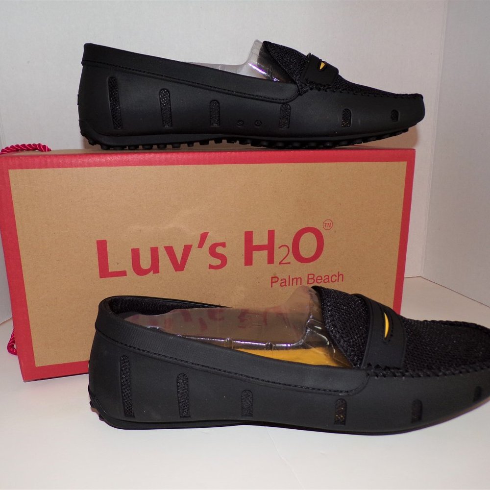 Luv's H20 Palm Beach Men's Black Slip-on Loafer - Picture 2 of 8
